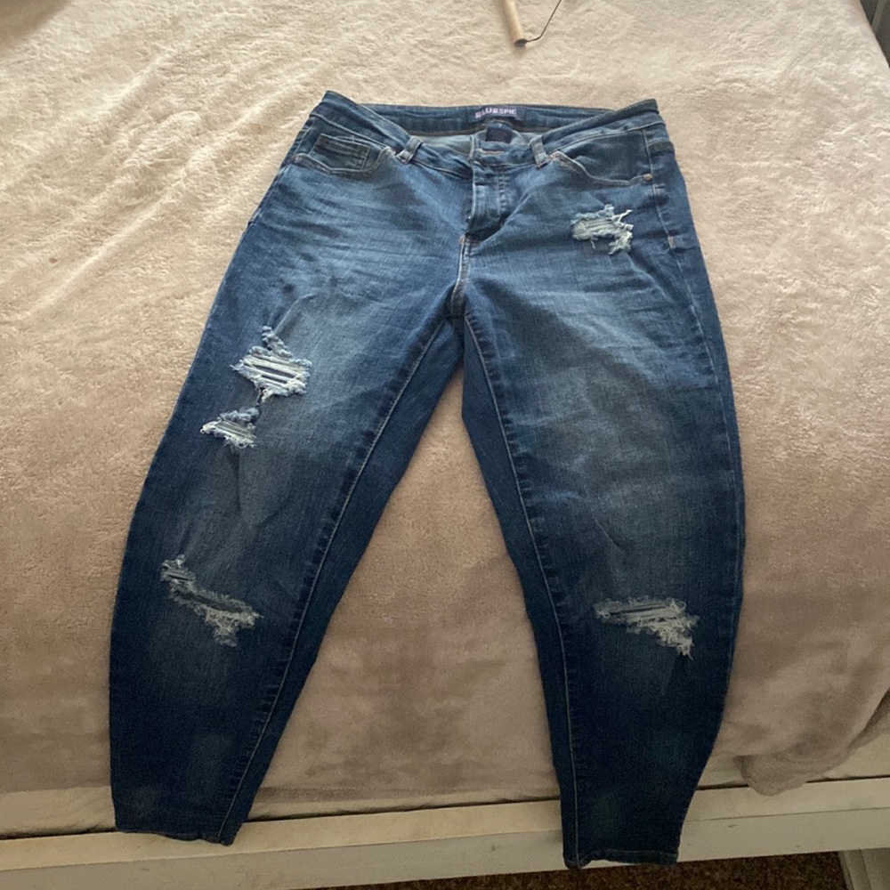 Blue spice high rise skinny jeans